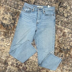 Levi's Wedgie Straight Sky Blue Denim Jeans